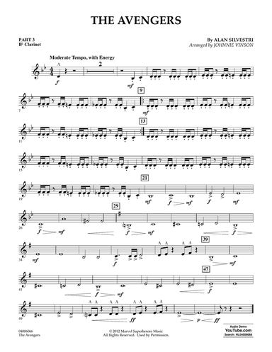 The Avengers (arr. Johnnie Vinson) - Pt.3 - Bb Clarinet