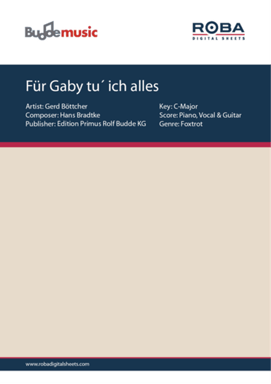 Fur Gaby tu' ich alles