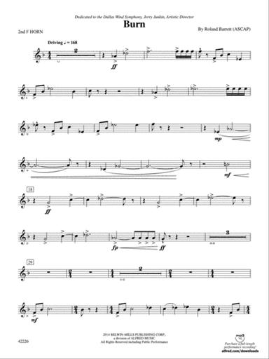 Burn: 2nd F Horn