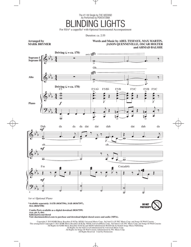 Blinding Lights (arr. Mark Brymer)