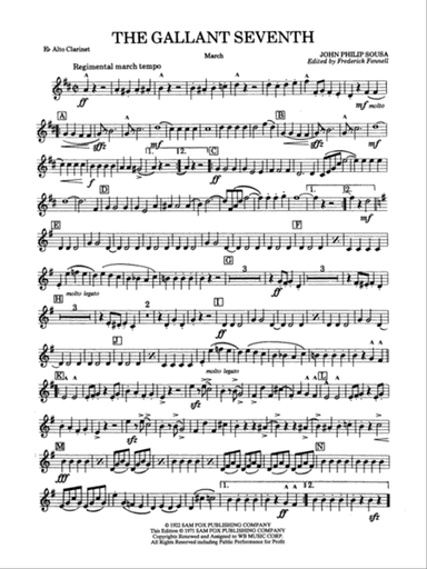 The Gallant Seventh: E-flat Alto Clarinet