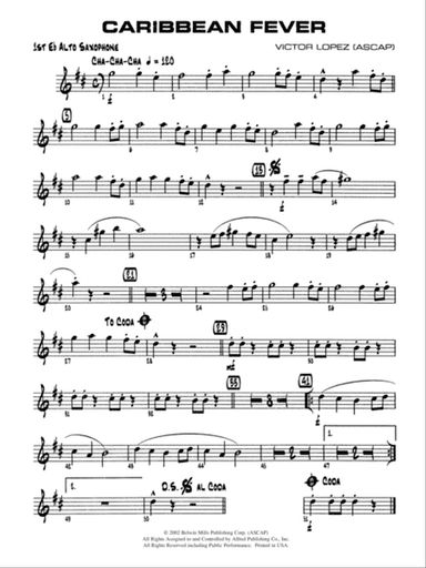 Caribbean Fever: E-flat Alto Saxophone