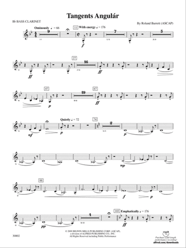 Tangents Angulár: B-flat Bass Clarinet