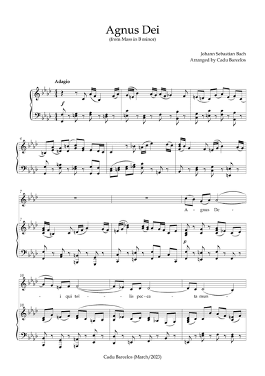 Agnus Dei - Mass B Minor BACH - F minor