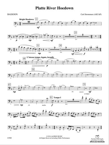 Platte River Hoedown: Bassoon