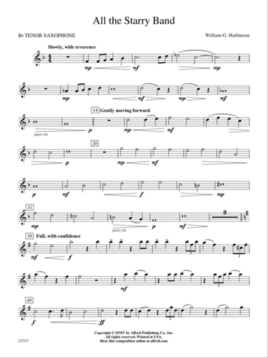 All the Starry Band: B-flat Tenor Saxophone