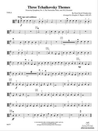 Three Tchaikovsky Themes: Viola