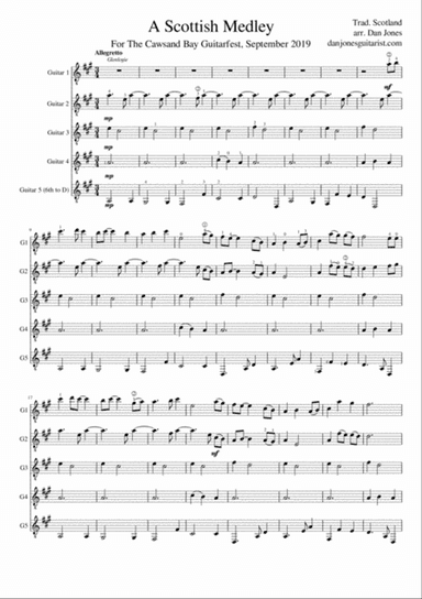 A Scottish Medley for Guitar Ensemble