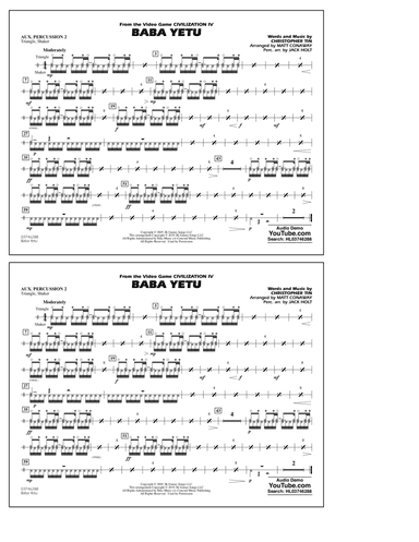 Baba Yetu (from Civilization IV) (arr. Matt Conaway) - Aux. Percussion 2