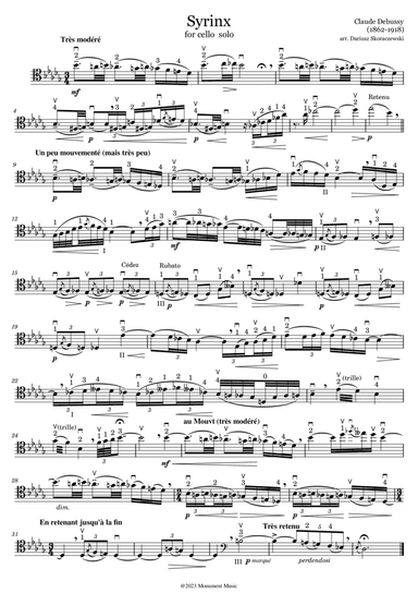 Syrinx for Cello Solo