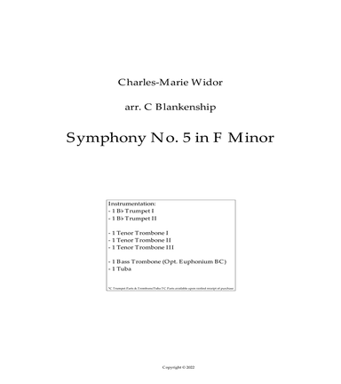Symphony for Organ No. 5 - Toccata: For Brass Octet
