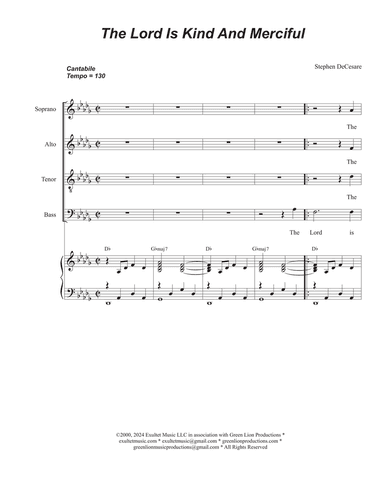 The Lord Is Kind And Merciful (Vocal Quartet - (SATB)