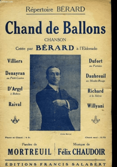 Chand De Ballons Varioustes Chant Seul