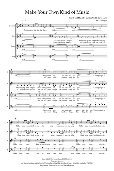 Make Your Own Kind of Music (arr. Val Regan)