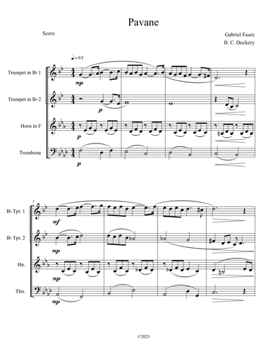 Pavane (Brass Quartet)