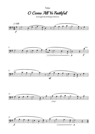 O Come All Ye Faithful (for tuba solo)