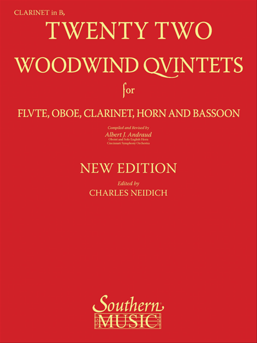 22 Woodwind Quintets – New Edition
