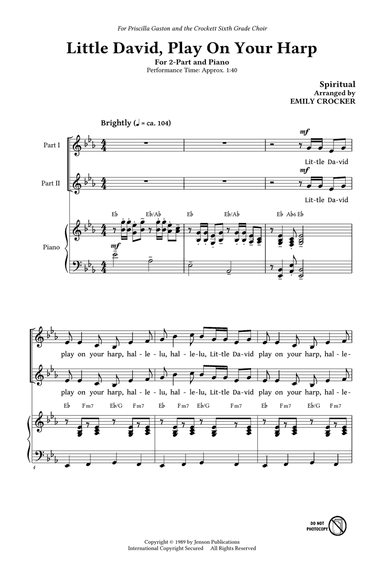 Little David, Play On Your Harp (arr. Emily Crocker)