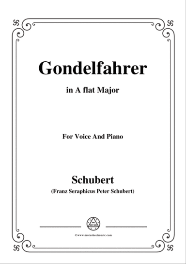 Schubert-Gondelfahrer,in A flat Major,for Voice&Piano
