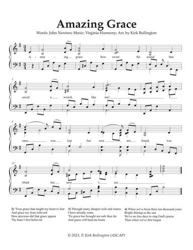 Amazing Grace Alternate Harmonization