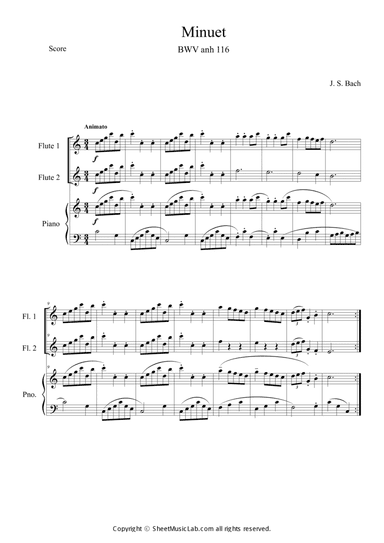 Minuet BWV anh 116 in C