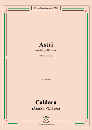 Caldara-Astri(Astri di quel bel viso),in c minor