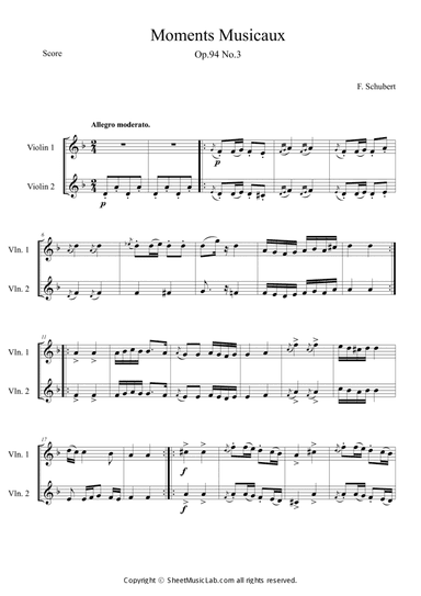 Moments Musicaux No.3 in Dm
