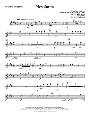 Hey Santa (arr. Paul Langford) - Tenor Saxophone