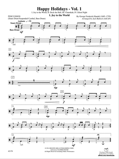 Happy Holidays---Vol. 1: 1st Percussion