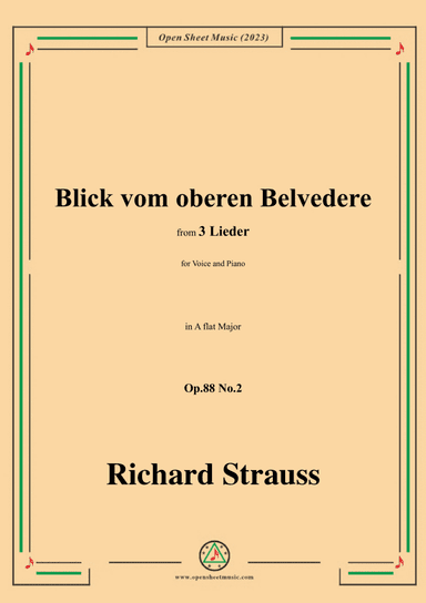 Richard Strauss-Blick vom oberen Belvedere,in A flat Major