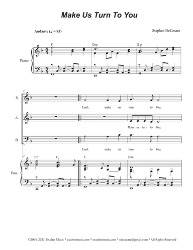 Make Us Turn To You (Vocal Trio - (SAB)