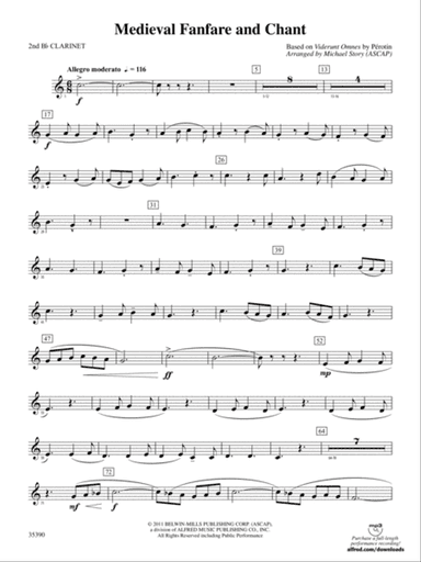Medieval Fanfare and Chant: 2nd B-flat Clarinet