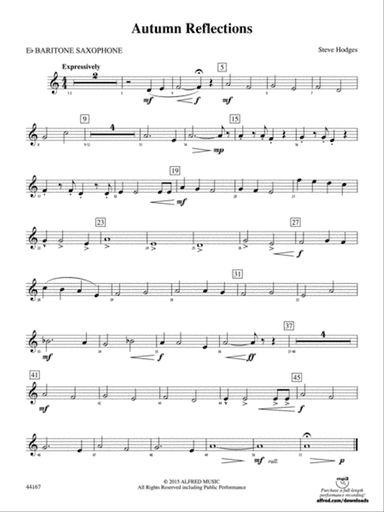 Autumn Reflections: E-flat Baritone Saxophone