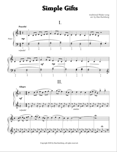 Simple Gifts (5 short versions)
