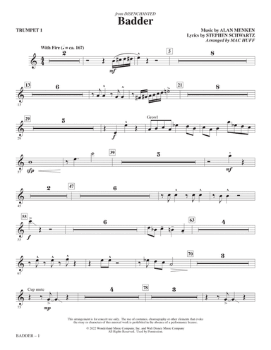 Badder (from Disenchanted) (arr. Mac Huff) - Trumpet 1