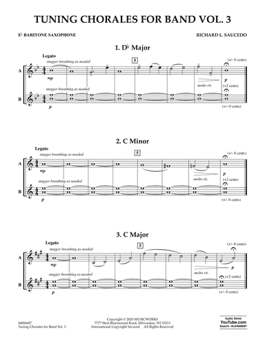 Tuning Chorales for Band Vol. 3 - Eb Baritone Saxophone