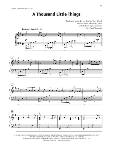 A Thousand Little Things (arr. Carol Tornquist)