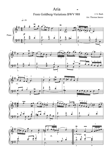 Aria from Goldberg-Variations