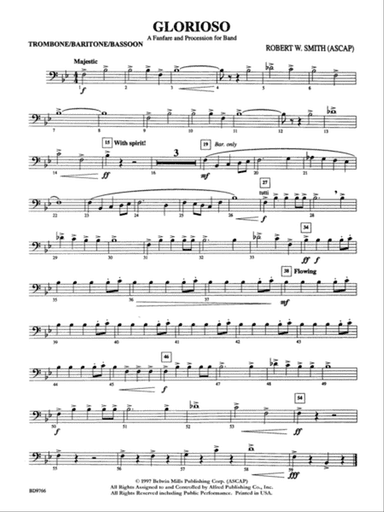 Glorioso (A Fanfare and Procession for Band): 1st Trombone