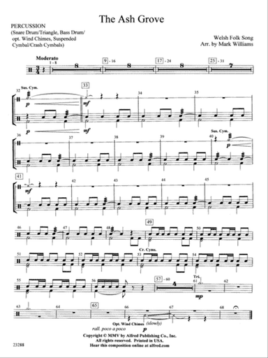 The Ash Grove: 1st Percussion