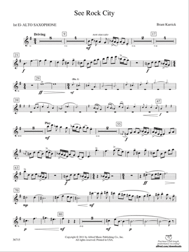 See Rock City: E-flat Alto Saxophone