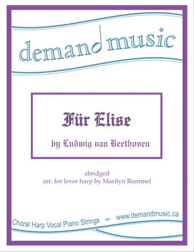 Fur Elise - for solo lever harp (la harpe celtique)