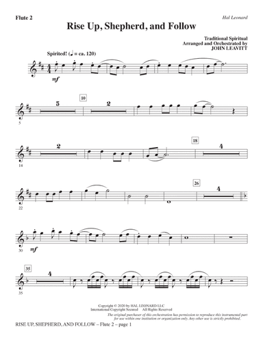 Rise Up, Shepherd, and Follow (arr. John Leavitt) - Flute 2