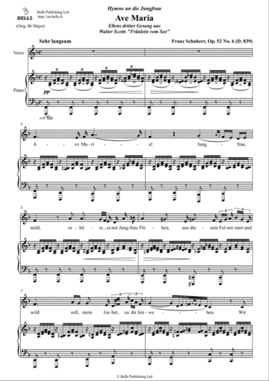 Ave Maria, Op. 52 No. 6 (D. 839) (F Major)