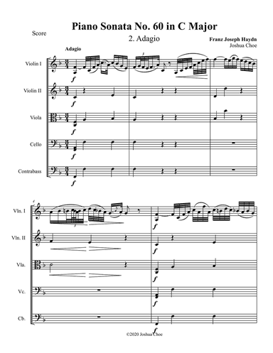 Piano Sonata in C major, Hob.XVI:50, Movement 2