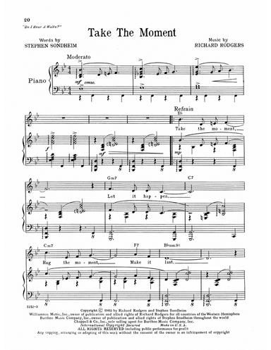 Take The Moment (from Do I Hear A Waltz?)