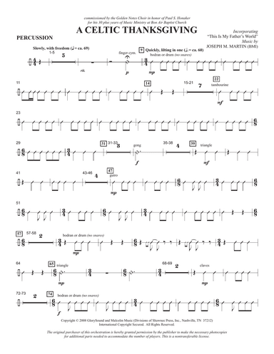 A Celtic Thanksgiving - Percussion