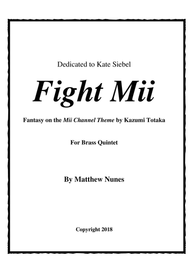 Fight Mii for Brass Quintet