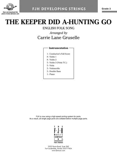 The Keeper Did A-Hunting Go: Score