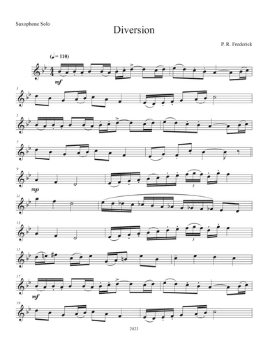 Diversion (Saxophone Solo)